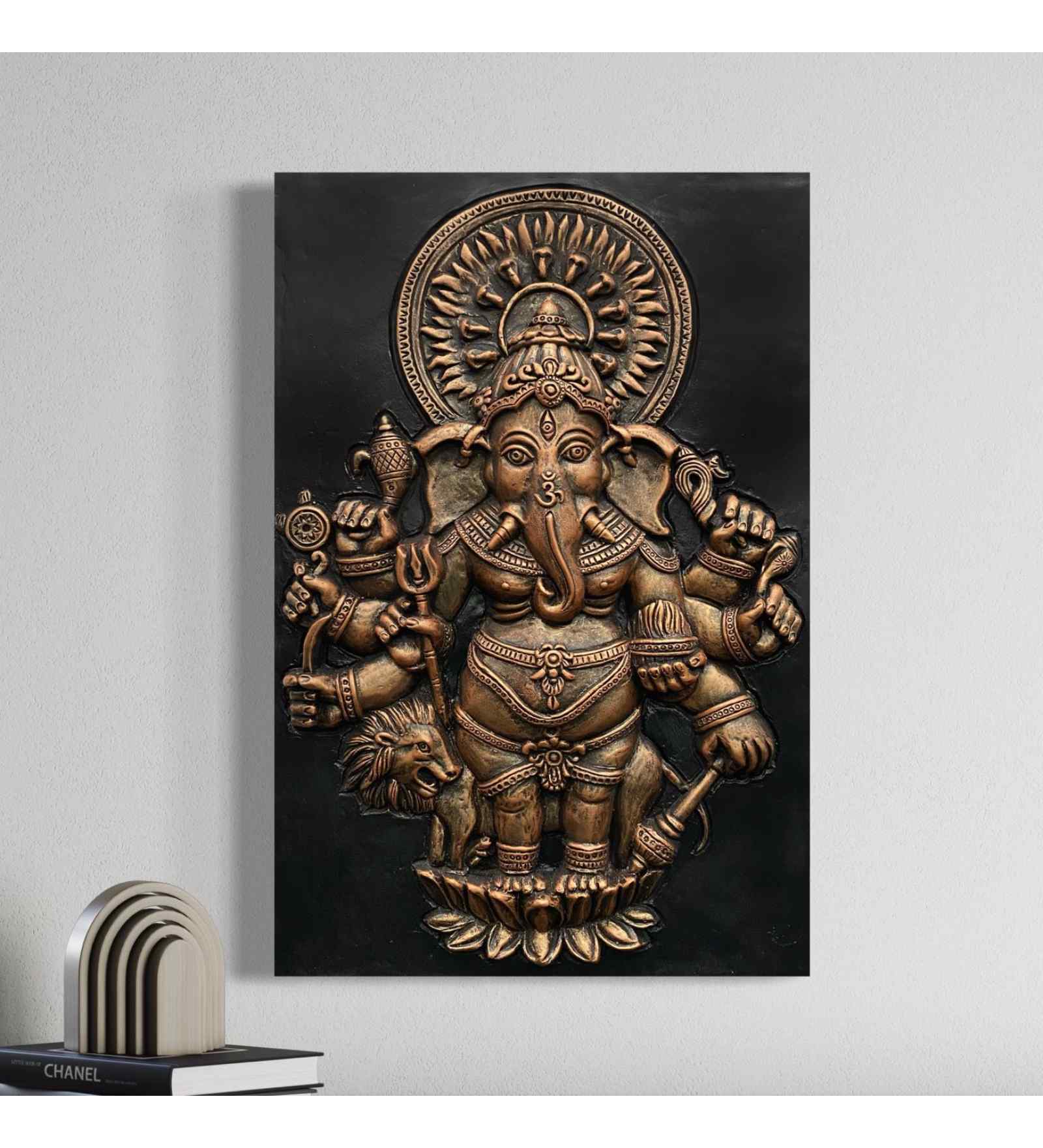Drishti Ganesha 3D Relief Mural Wall Art