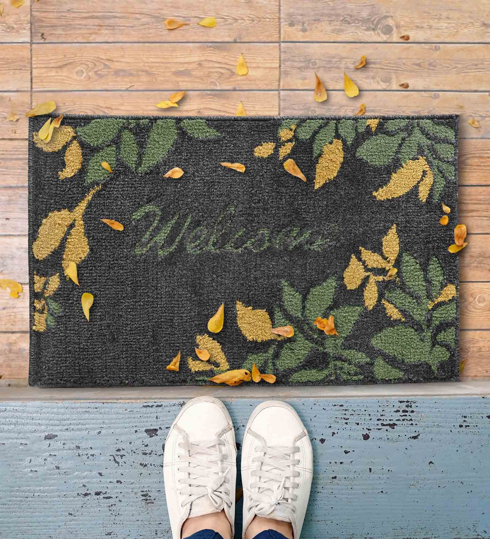 Multicolor Slogan Poly Propylene 24 x 16 Inches Anti Skid Door Mat