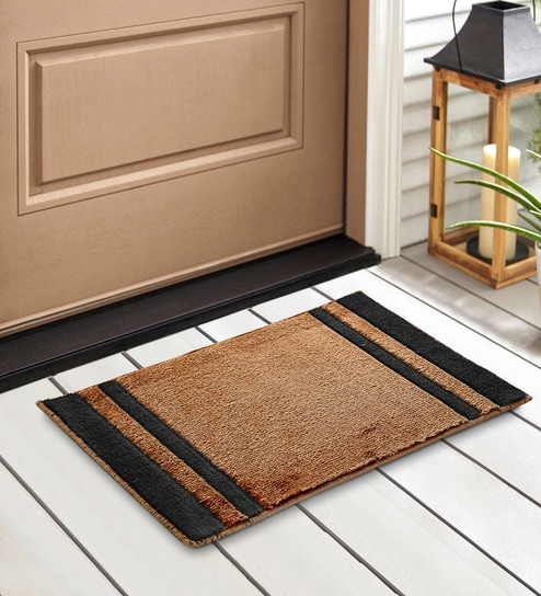 Microfiber Anti-Skid Plain Door mat 40 x 60 cm Set of 2