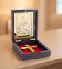 24 Ct Gold Foil Jesus Christ Brown & Gold Acrylic Prayer Box