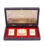 24 Ct Gold Foil Lakshmi & Ganesha Brown & Gold Acrylic Prayer Box