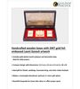 24 Ct Gold Foil Lakshmi & Ganesha Brown & Gold Acrylic Prayer Box