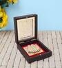 24 Ct Gold Foil Lakshmi Ji Brown & Gold Acrylic Prayer Box