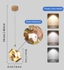 24W Round Crystal LED Chandelier with 3 Color Modes