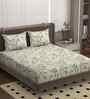 Beige 250 Tc Cotton Bedsheet With 2 Pillow Covers