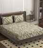 Beige 250 Tc Cotton Bedsheet With 2 Pillow Covers