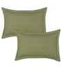 Green 250 Tc Cotton Bedsheet With 2 Pillow Covers
