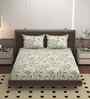 Beige 250 Tc Cotton Bedsheet With 2 Pillow Covers