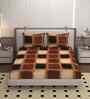 Brown 250 Tc Cotton Bedsheet With 2 Pillow Covers