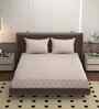 Pink 250 Tc Cotton Bedsheet With 2 Pillow Covers