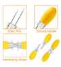Assorted Barbecue Corn Needle Grilling Stainless Steel Holders Reusable (2Pcs)