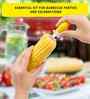 Assorted Barbecue Corn Needle Grilling Stainless Steel Holders Reusable (2Pcs)