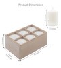 2x3 High Pillar Candles Unscented Set of 6. White, . Bulk Buy, Using a Wax Blend