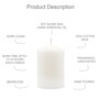 2x3 High Pillar Candles Unscented Set of 6. White, . Bulk Buy, Using a Wax Blend
