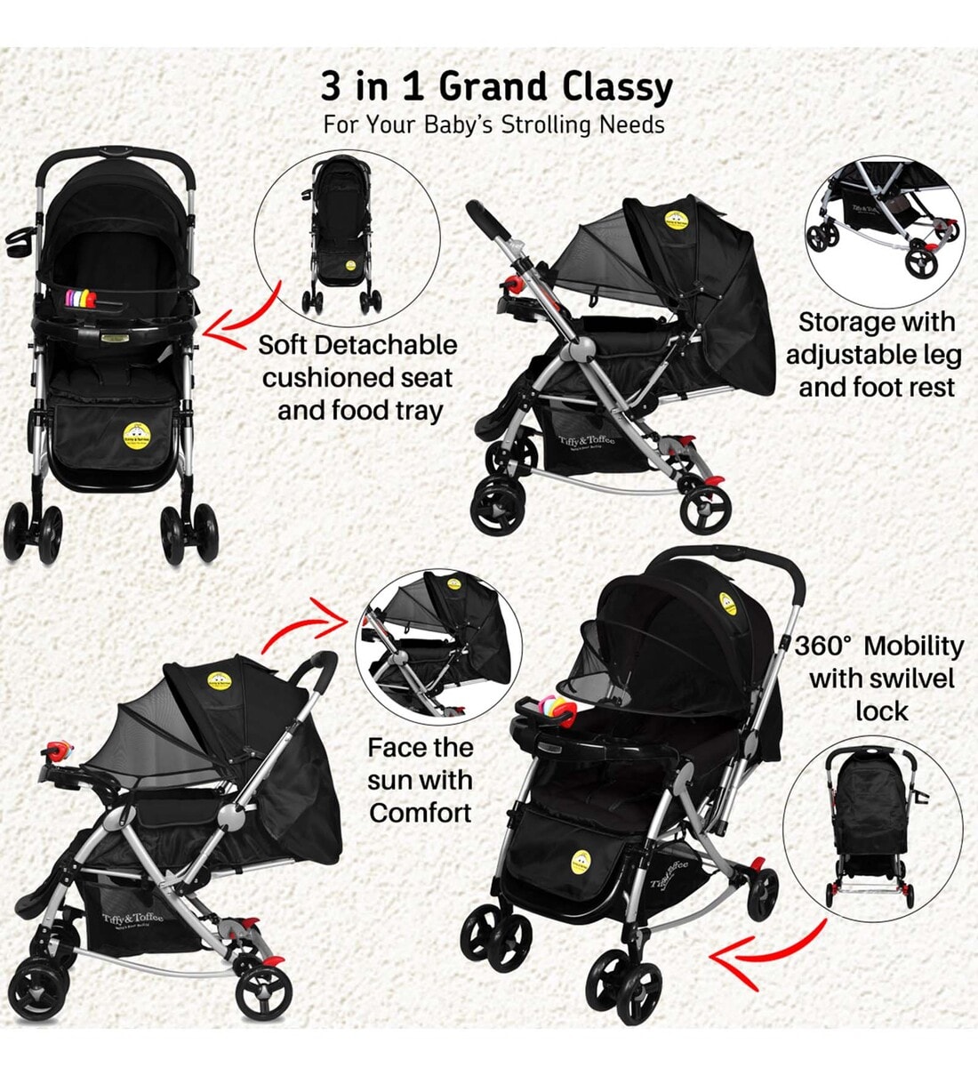 Stroller grand outlet black