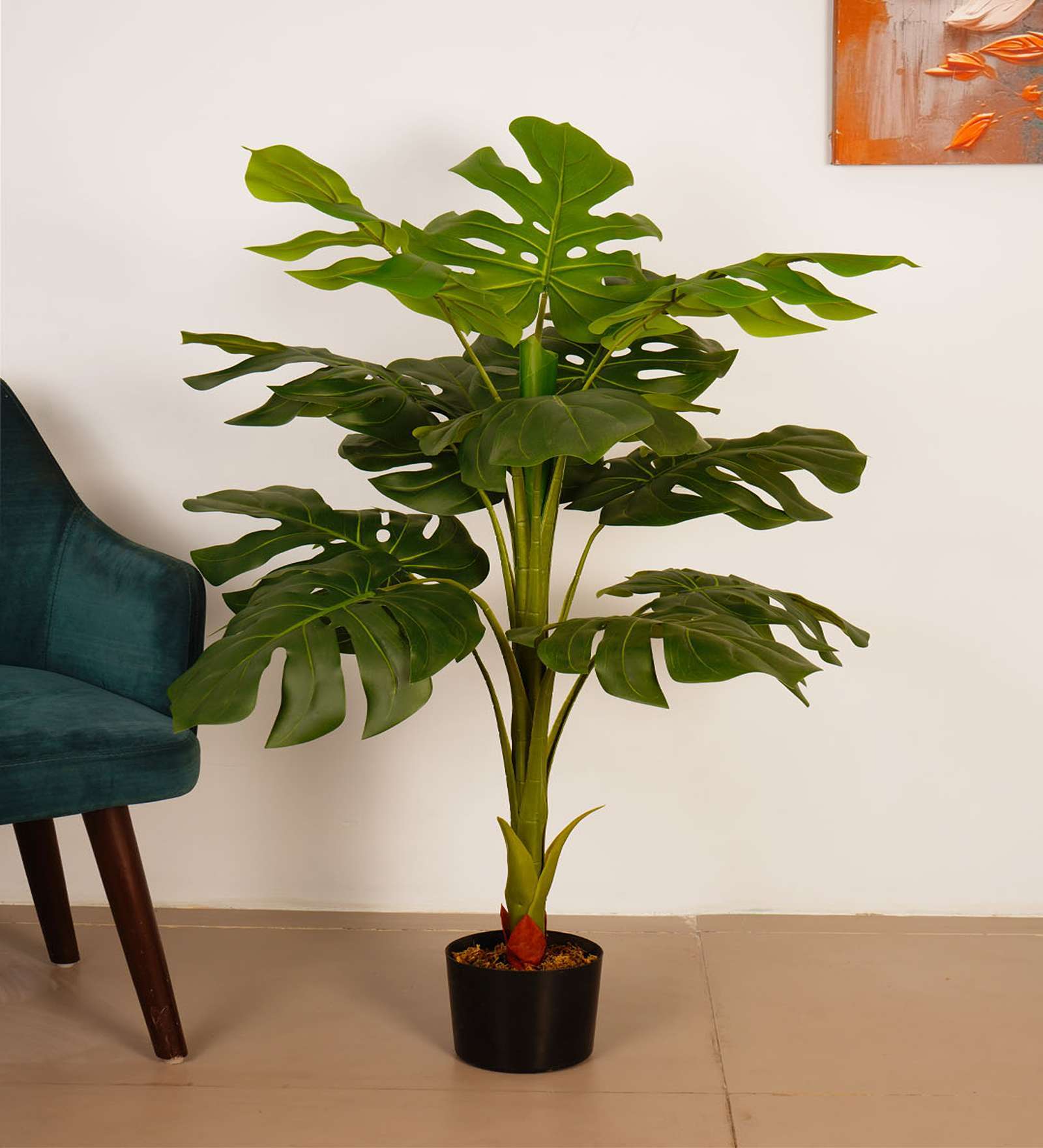 3.1Ft Artificial Monstera Deliciosa Plant with Pot
