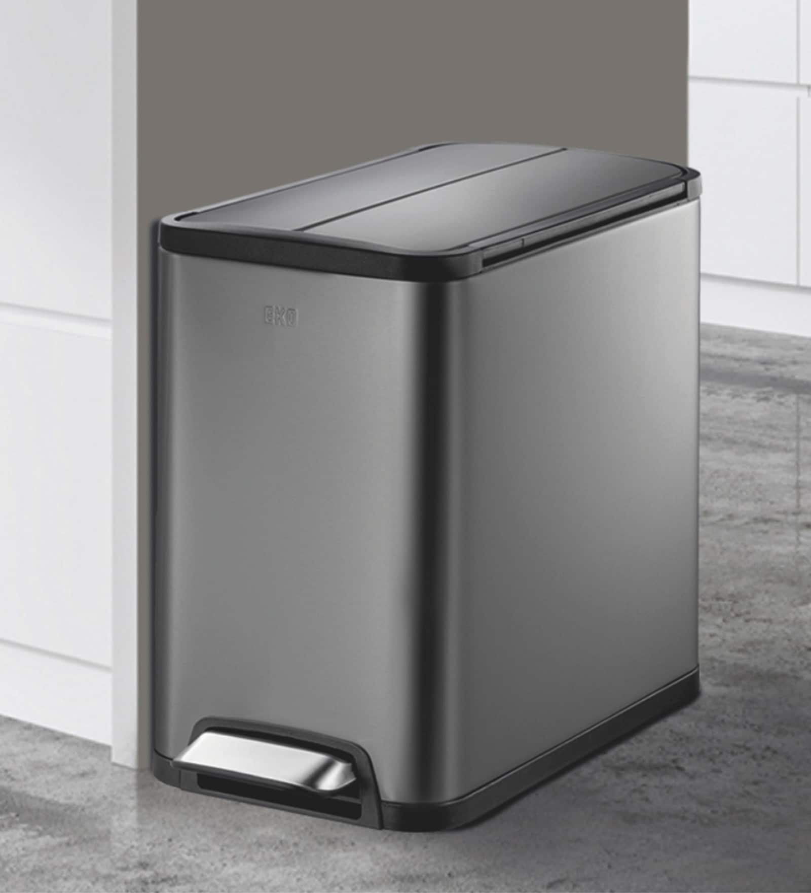 3 Litre Black Stainless Steel Dustbin