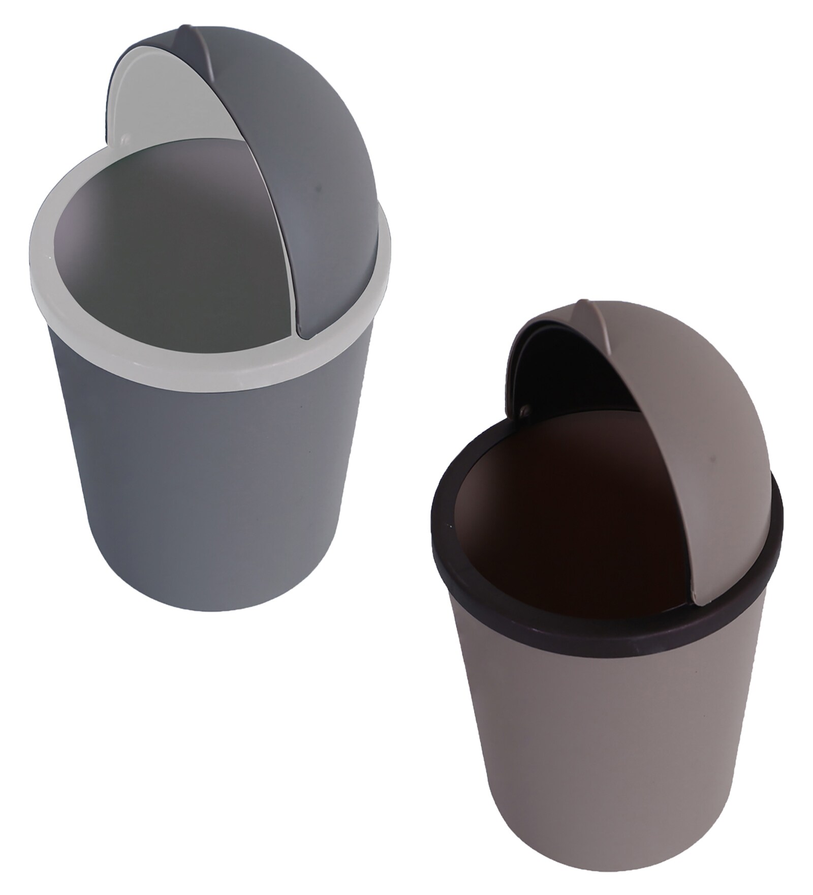 3 Litre Multicolor Plastic Swing Top Dustbins Set Of 2