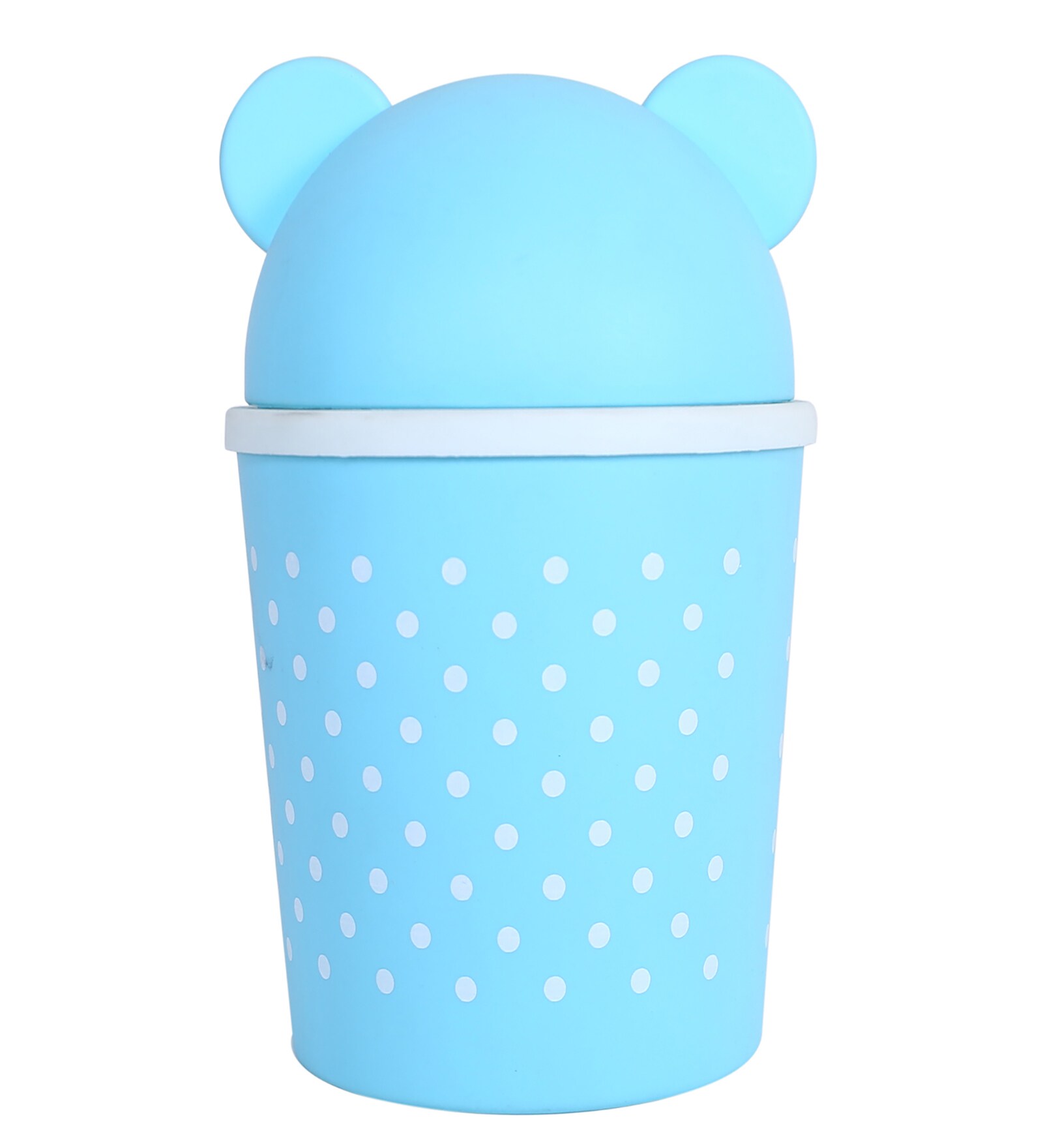 3 Litre Sky Blue Plastic Swing Top Dustbin 