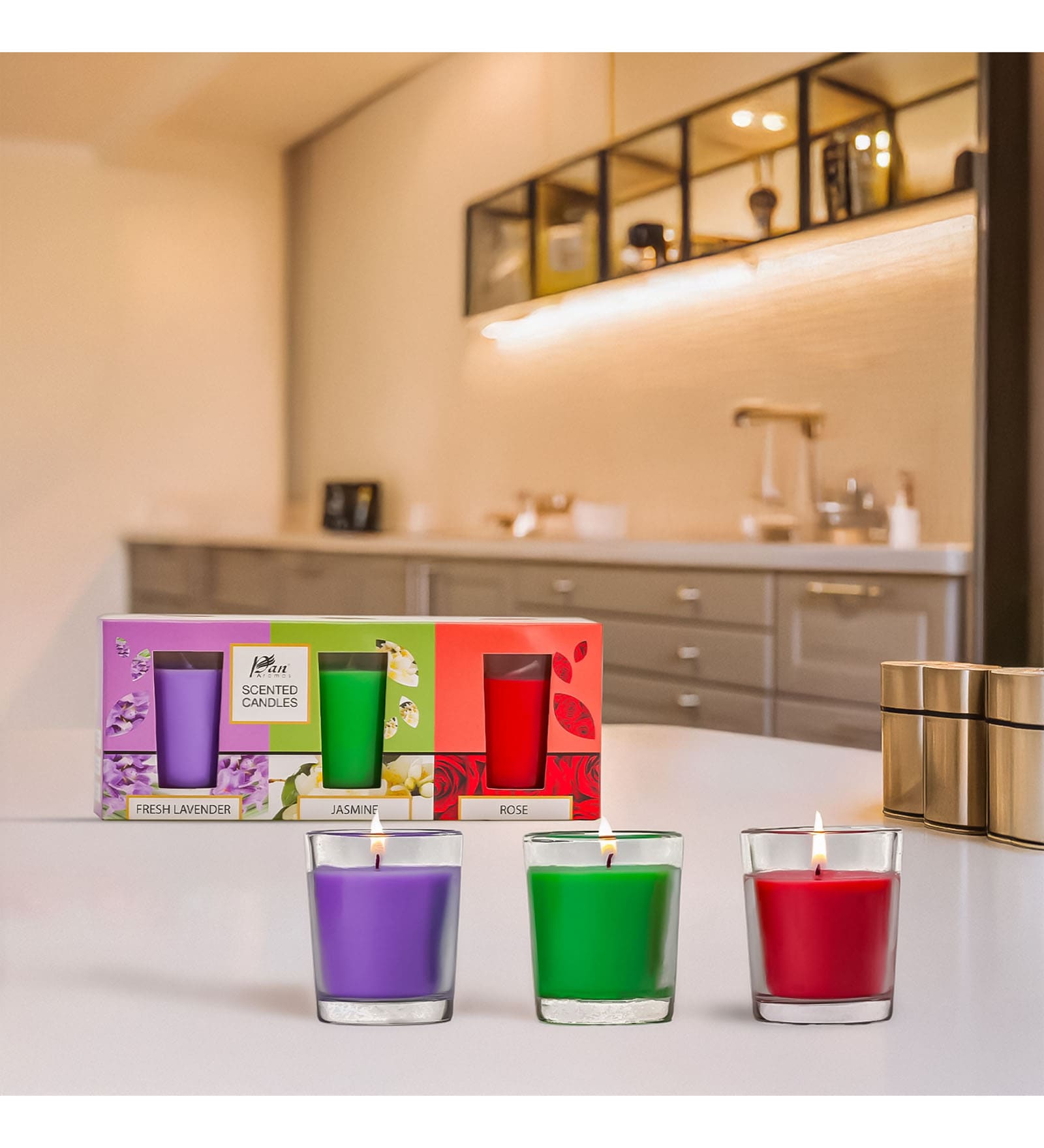 3-Pack Shot Glass Candle