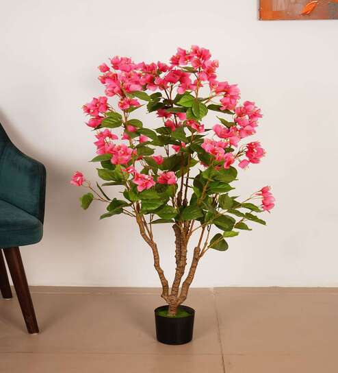 3.6Ft Artificial Bougainvillea Flower Tree Plant with Pot