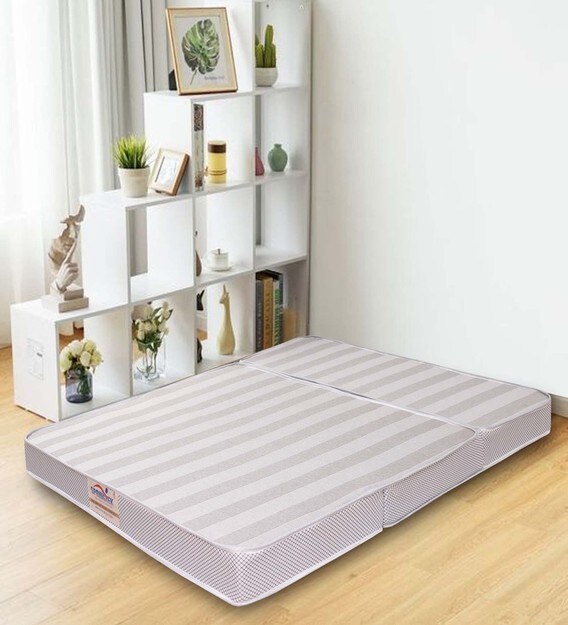 Buy Travelite Tri Fold 4 Inches King Size 72x72 Foldable Mattress By Springtek Online King Bed Foldable Mattresses Foldable Mattresses Mattresses Pepperfry Product