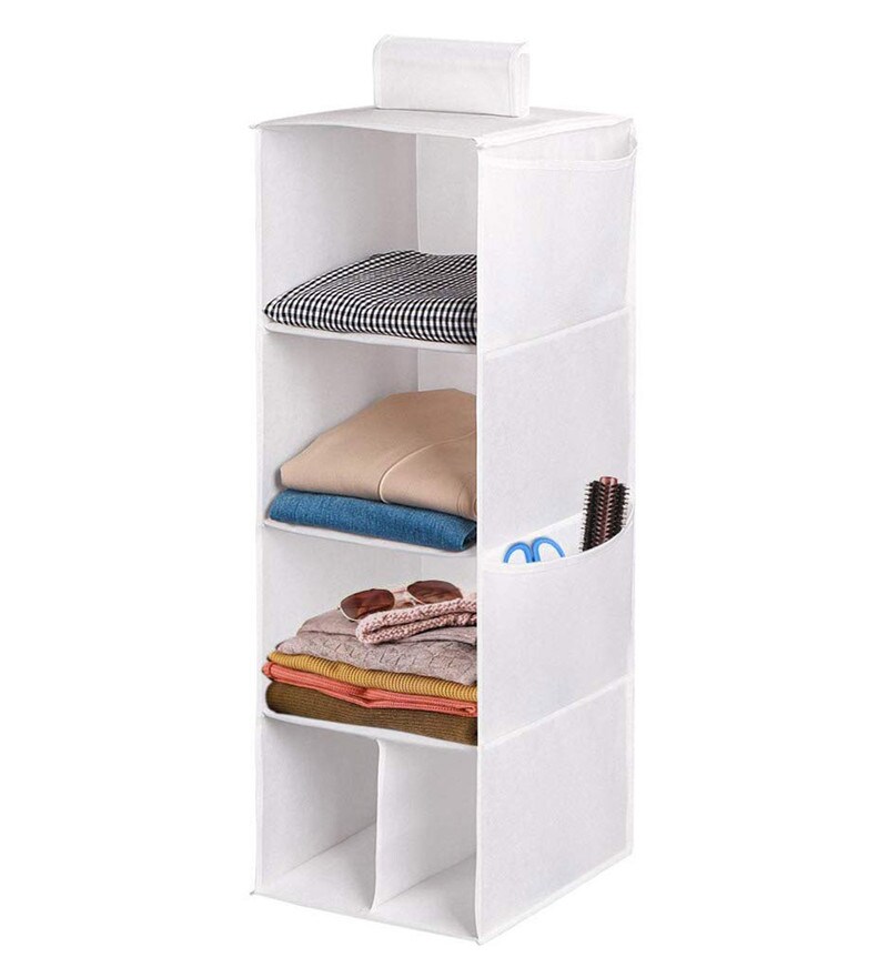 Buy 4 Commpartments Plastic Hanging Shelves In White By My Gift Booth