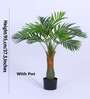 3.1Ft Artificial Bottle Areca Palm Plant with Pot