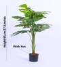 3.1Ft Artificial Variegated Monstera Plant with Pot