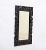 Black Mango Wood Visual Wall Mirror