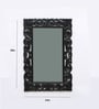 Black Mango Wood Visual Wall Mirror