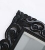 Black Mango Wood Visual Wall Mirror