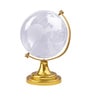 3.5 inch Golden Vastu/Feng Shui Crystal Globe for Success Good Luck and Prosperity