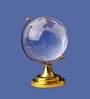 3.5 inch Golden Vastu/Feng Shui Crystal Globe for Success Good Luck and Prosperity