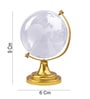 3.5 inch Golden Vastu/Feng Shui Crystal Globe for Success Good Luck and Prosperity