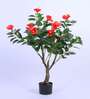 3.6Ft Artificial Hibiscus Flower Plant with Pot