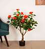 3.6Ft Artificial Hibiscus Flower Plant with Pot