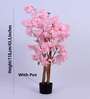 3.6Ft Artificial Pink Blossom Tree Plant with Pot