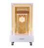 The Mandir Store Feet Swarnim White Wooden LED Mandir With Storage