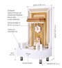 The Mandir Store Feet Swarnim White Wooden LED Mandir With Storage
