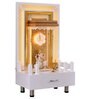 The Mandir Store Feet Swarnim White Wooden LED Mandir With Storage