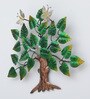 3 Brid Tree Multicolour Iron Wall Art