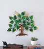 3 Brid Tree Multicolour Iron Wall Art