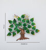 3 Brid Tree Multicolour Iron Wall Art