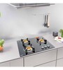 3 Burner Built in Glass Hob Top with forged brass burners Auto Ignition