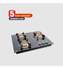 3 Burner Built in Glass Hob Top with forged brass burners Auto Ignition