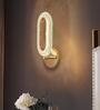 3 Colour LED Acrylic Crystal Golden Oval Wall Lamp