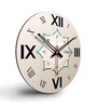 3 D Flower Multicolour Wood & Mdf Wall Clock
