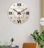 3 D Flower Multicolour Wood & Mdf Wall Clock