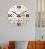 3 D Flower Multicolour Wood & Mdf Wall Clock